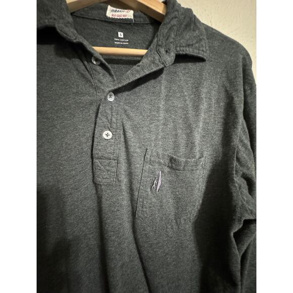 Johnnie-o Gray Pocket Front Long Sleeve Collared Shirt Small - Picture 4 of 4